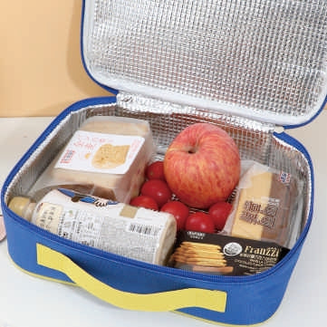 Bear Print Rectangular Insulated Lunch Bag – Kids & Adults Thermal Tote (Green, Pink)