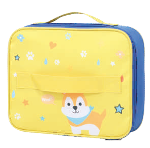 Bear Print Rectangular Insulated Lunch Bag – Kids & Adults Thermal Tote (Green, Pink)