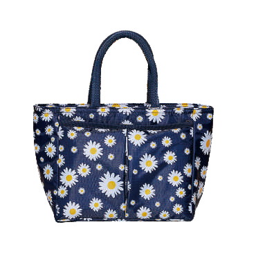Oxford Cooler Bag – Insulated Daisy Print Tote for Lunch, Picnic & Travel