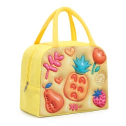 3D Cartoon Insulated Lunch Bag – Kids Thermal Tote (Owl, Rainbow, Fruit, Anime Girl)
