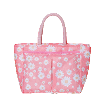 Oxford Cooler Bag – Insulated Daisy Print Tote for Lunch, Picnic & Travel