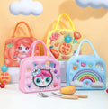 3D Cartoon Insulated Lunch Bag – Kids Thermal Tote (Owl, Rainbow, Fruit, Anime Girl)
