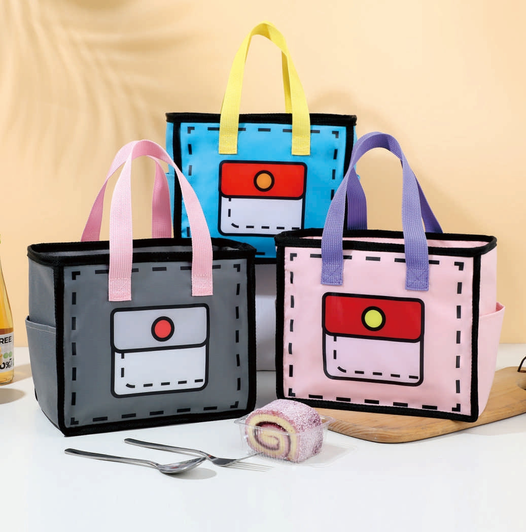 3D Cartoon Lunch Bag – Oxford Insulated Tote