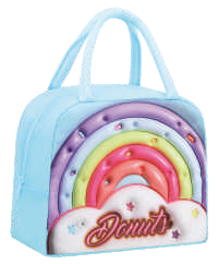 3D Cartoon Insulated Lunch Bag – Kids Thermal Tote (Castle, Train, Car, Spaceship, Rainbow)