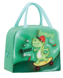 3D Cartoon Insulated Lunch Bag – Kids Thermal Tote (Castle, Train, Car, Spaceship, Rainbow)