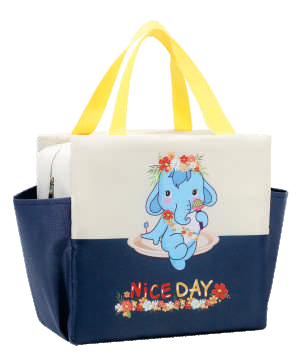 Cute Kids Insulated Lunch Bag – Cartoon, Bear & Elephant Prints