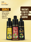 5 IN 1 HAIR COLOR SHAMPOO WITH KERATIN, OLIVE OIL & VITAMIN E