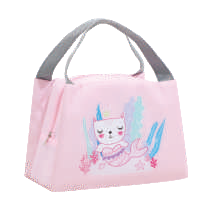 Cartoon Kids Lunch Bag – Insulated Oxford Tote with Cute Animal Prints