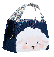 Cartoon Kids Lunch Bag – Insulated Oxford Tote with Cute Animal Prints