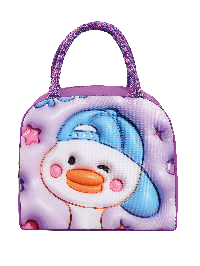 3D Cartoon Kids Lunch Bag – Insulated Oxford Tote with Cute Prints