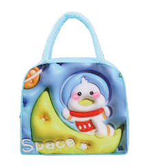 3D Cartoon Kids Lunch Bag – Insulated Oxford Tote with Cute Prints
