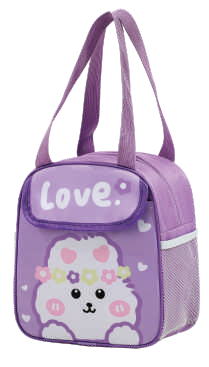 Cute Cartoon Lunch Bag – Insulated Thermal Tote for Kids & Adults (Rabbit & Bear Design)