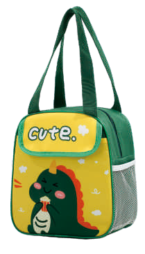 Cute Cartoon Lunch Bag – Insulated Thermal Tote for Kids & Adults (Rabbit & Bear Design)