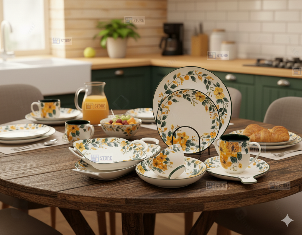 Floral Ceramic Dinnerware – Elegant Dining