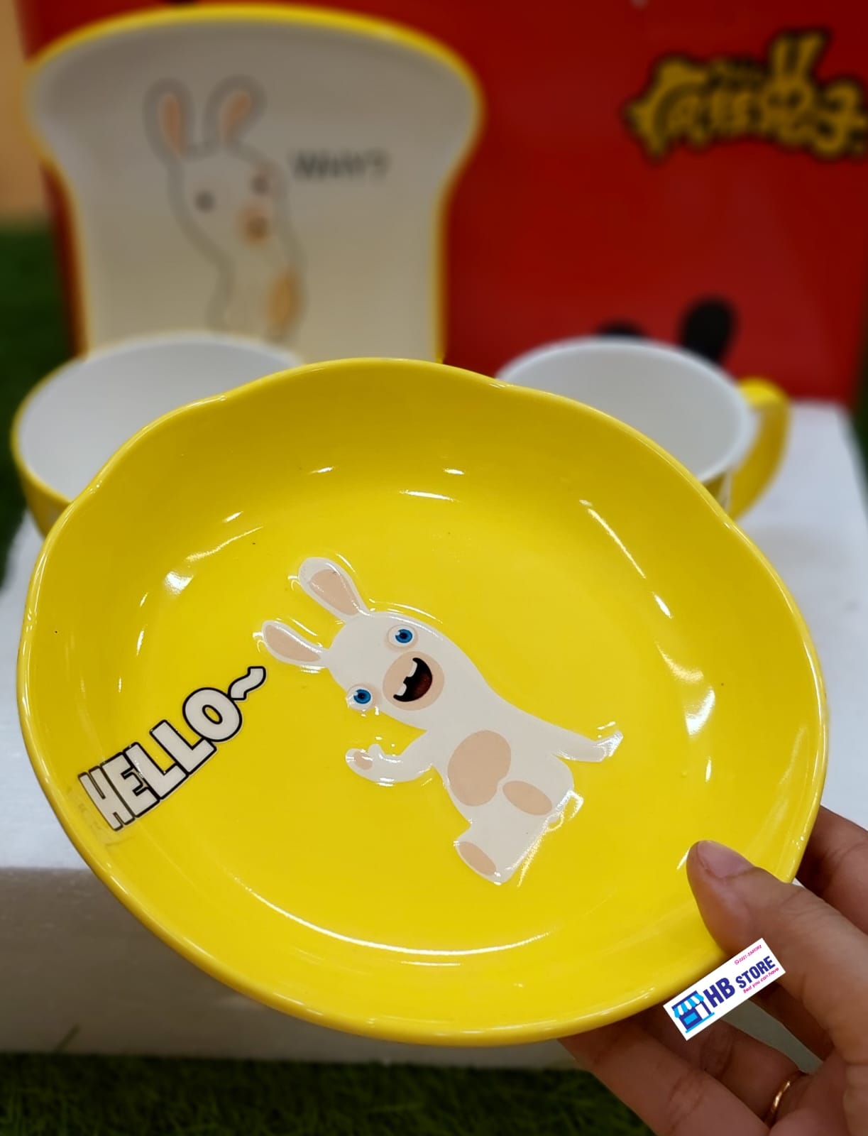 Raving Rabbids Ceramic Kids' Dinnerware Set