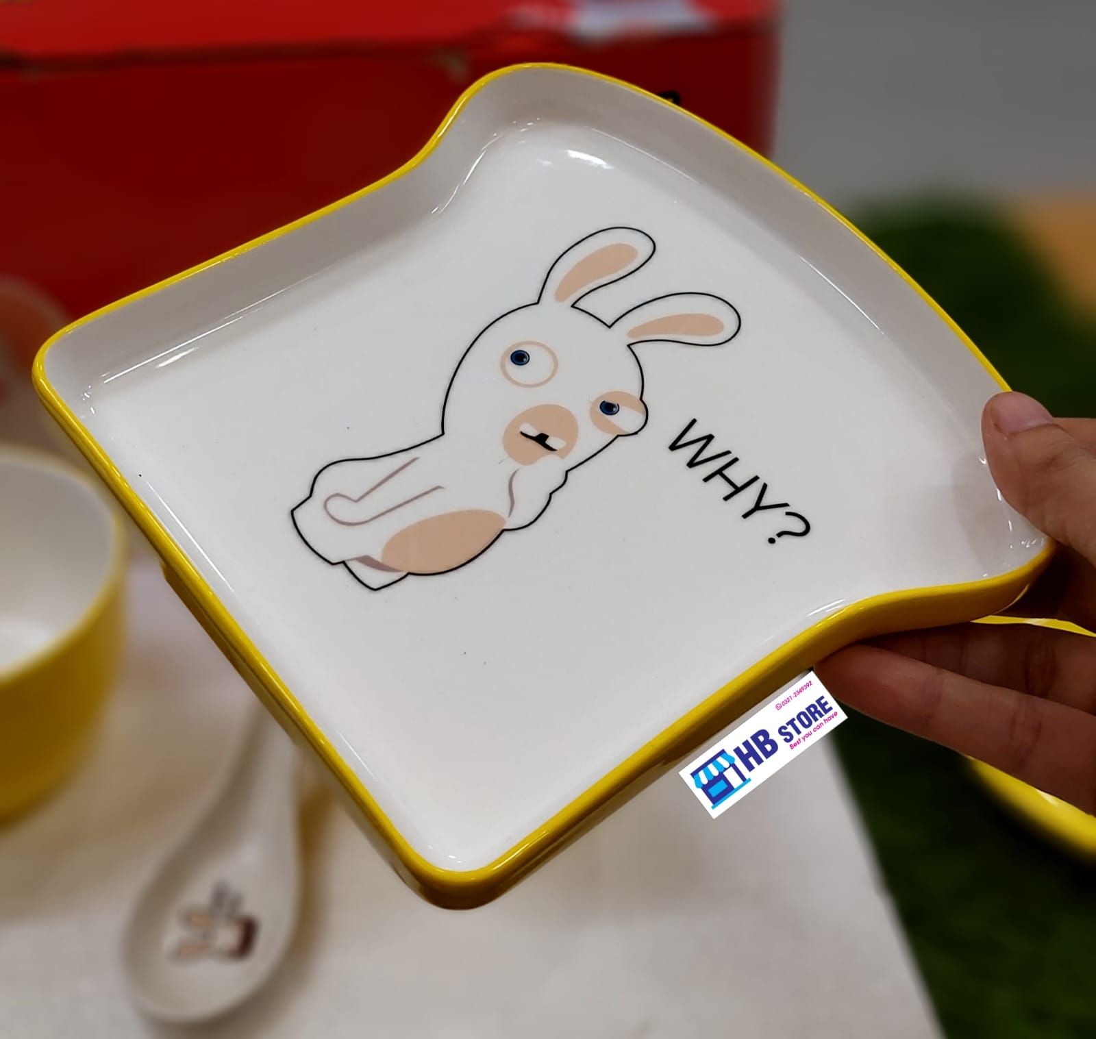 Raving Rabbids Ceramic Kids' Dinnerware Set
