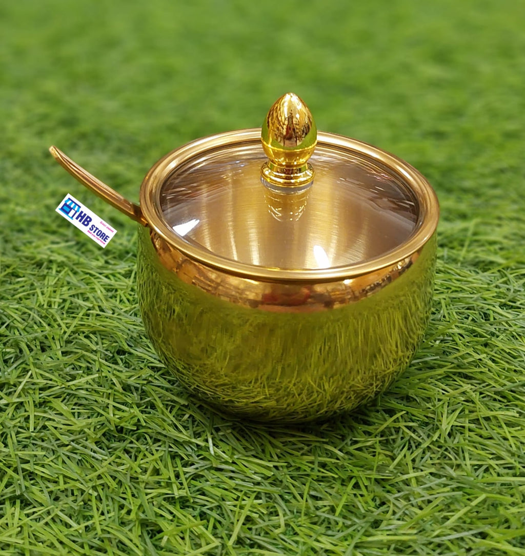 Luxury Golden Steel Sugar Pot