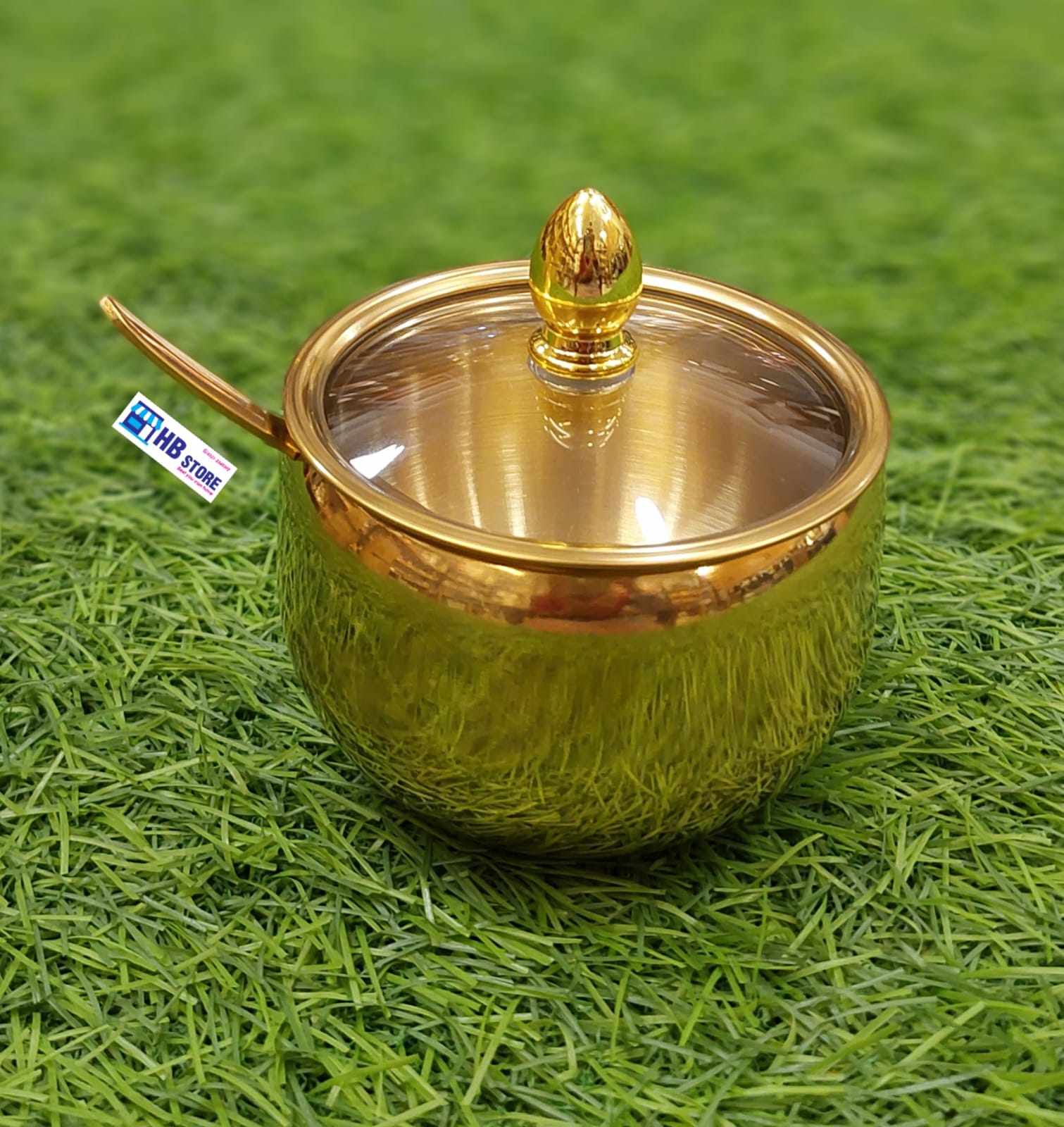 Luxury Golden Steel Sugar Pot