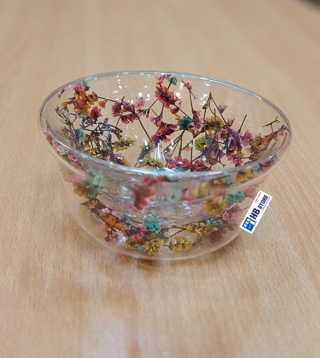 Double Wall Floral Bowl – Elegant & Insulated Design