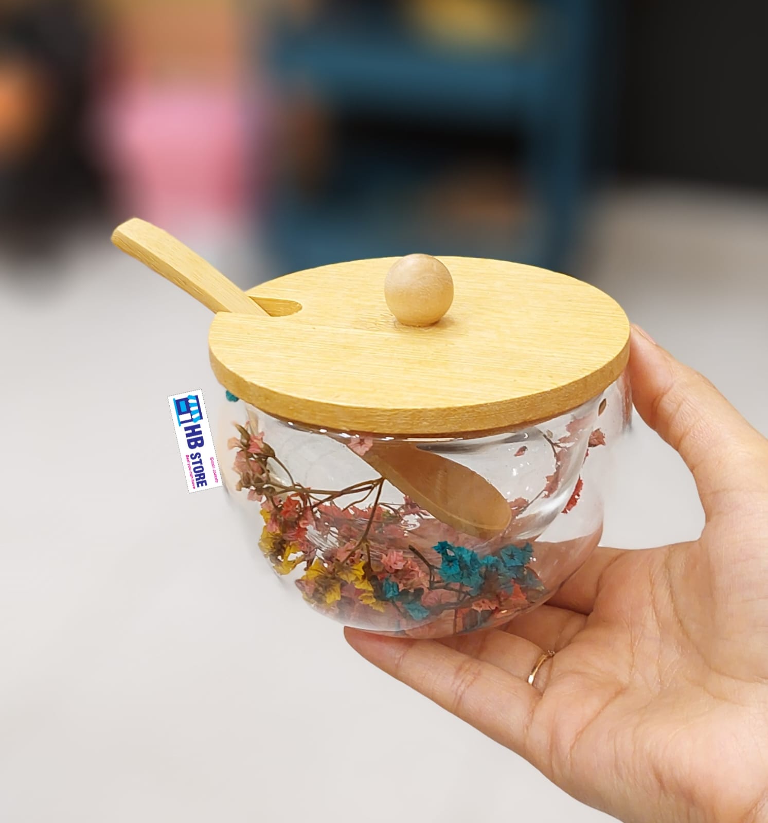 Double Wall Floral Sugar Pot