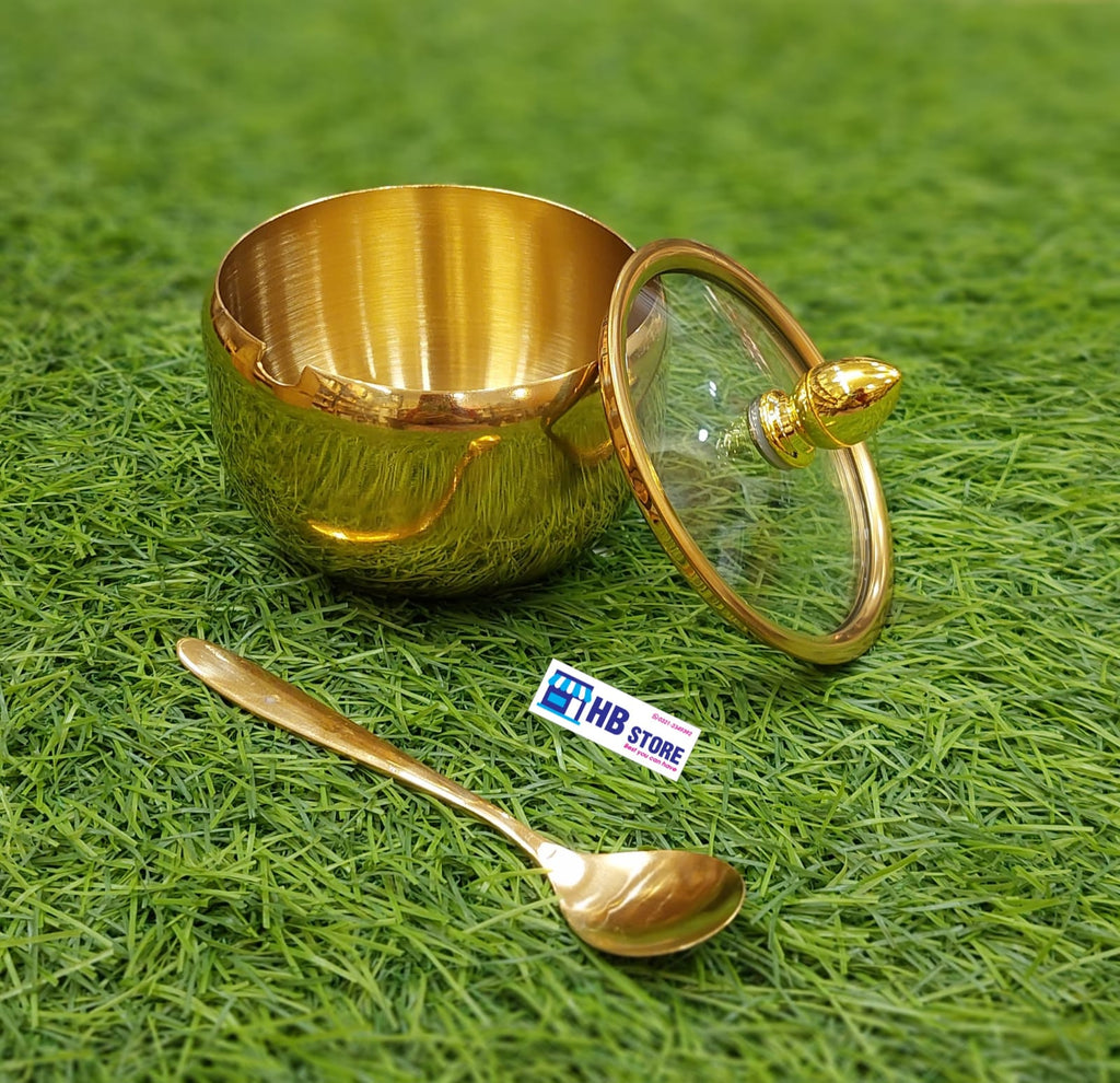 Luxury Golden Steel Sugar Pot