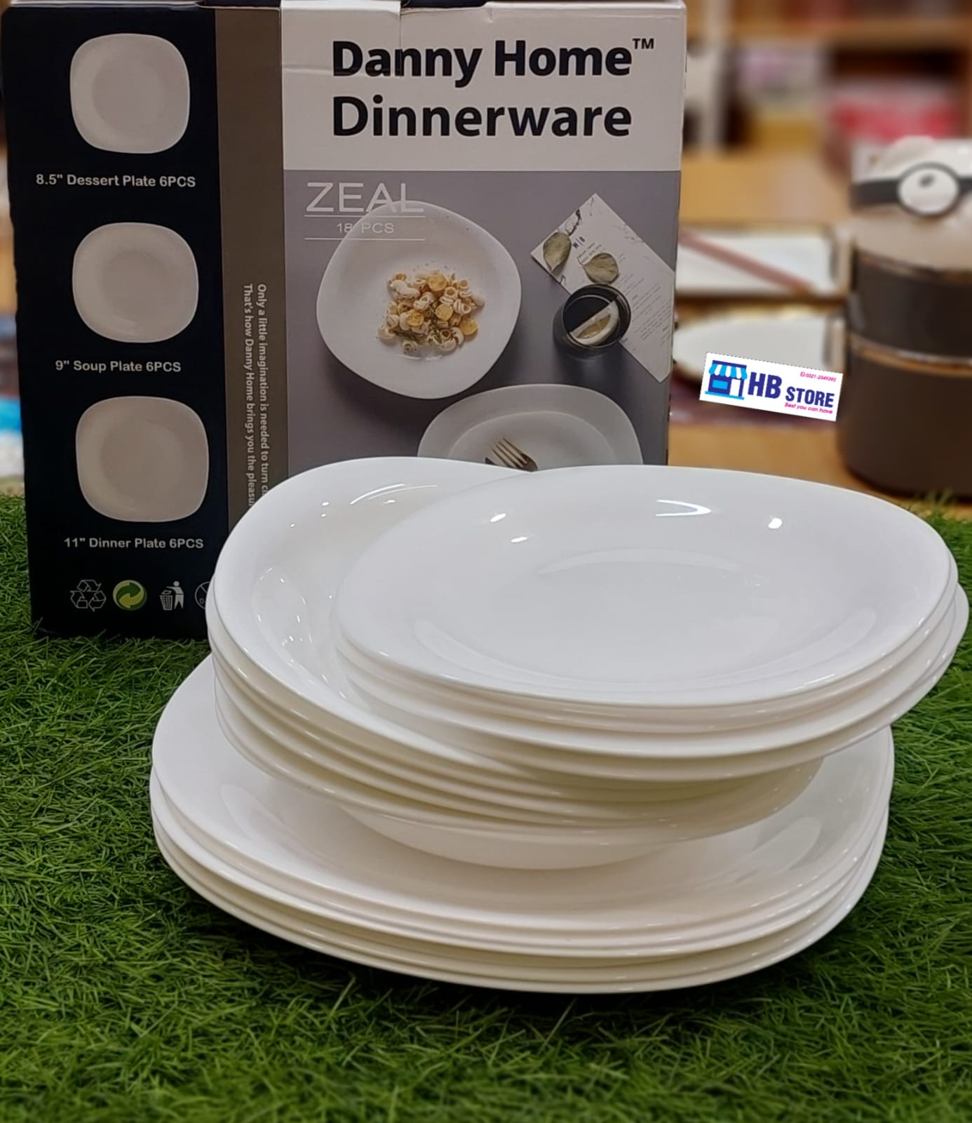 Danny Home™ 18 Pcs Opal Dinnerware Set